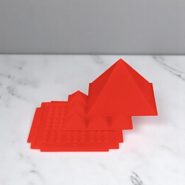 RED 3 LAYER PLASTIC PYRAMID