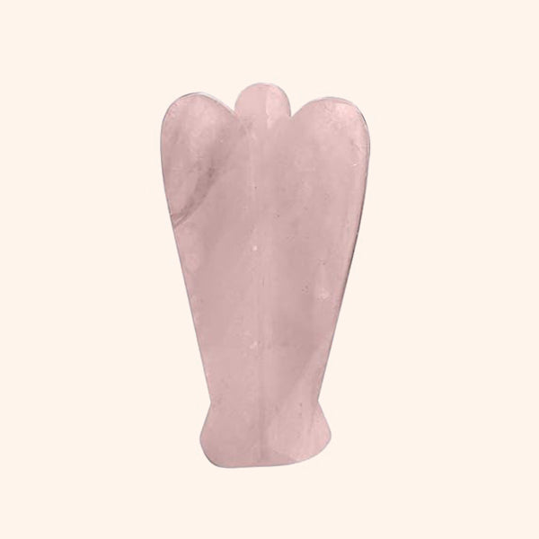 VASTU VARDAN CRYSTAL ANGEL NATURAL HEALING STONE, SIZE 2 INCH (ROSE QUARTZ STONE)