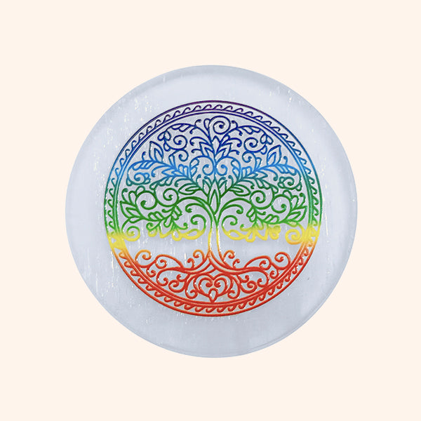 DESIGNER SELENITE CHARGING PLATE 3 INCH