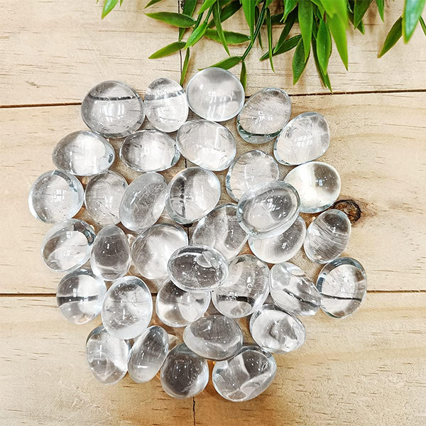 VASTU VARDAN CRYSTAL CLEAR QUARTZ TUMBLE 100 GRAM