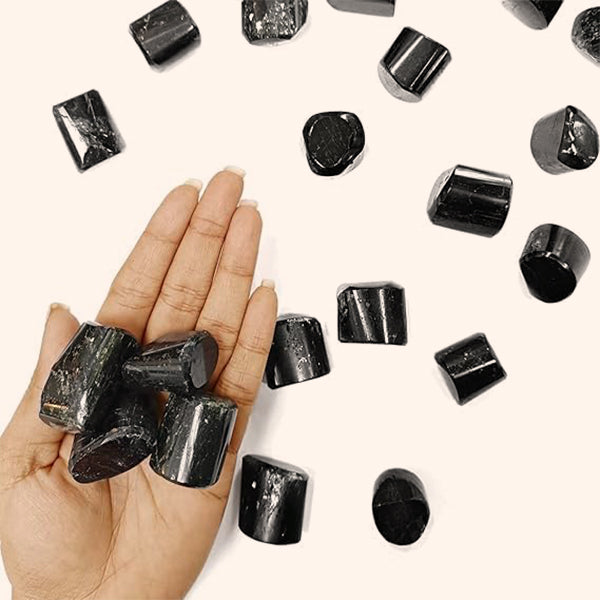 VASTU VARDAN CRYSTAL BLACK TOURMALINE TUMBLE 100 GRAM