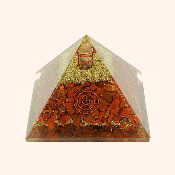 3 INCH RED JASPER CRYSTAL PYRAMID