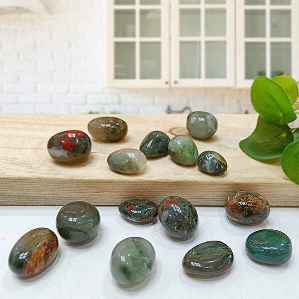 VASTU VARDAN CRYSTAL BLOOD STONE TUMBLE 100 GRAM