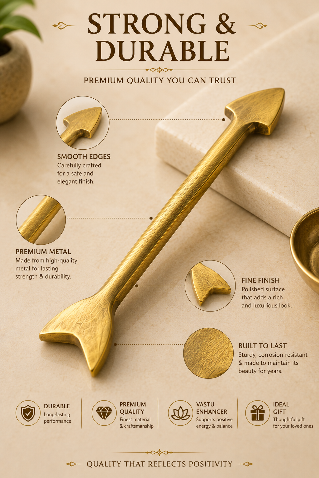 BRASS ARROW DIGPAL SHASTRA STATUE