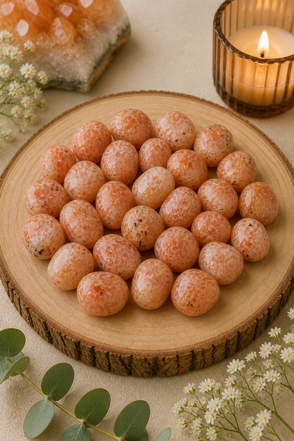 SUNSTONE TUMBLE - 100 GRAM - Stone of Joy, Vitality & Personal Power
