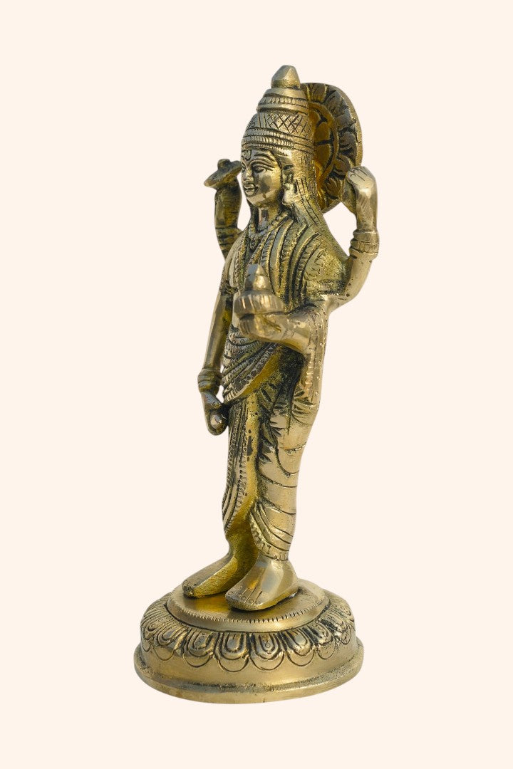 VASTU VARDAN BRASS DHANVANTRI STATUE