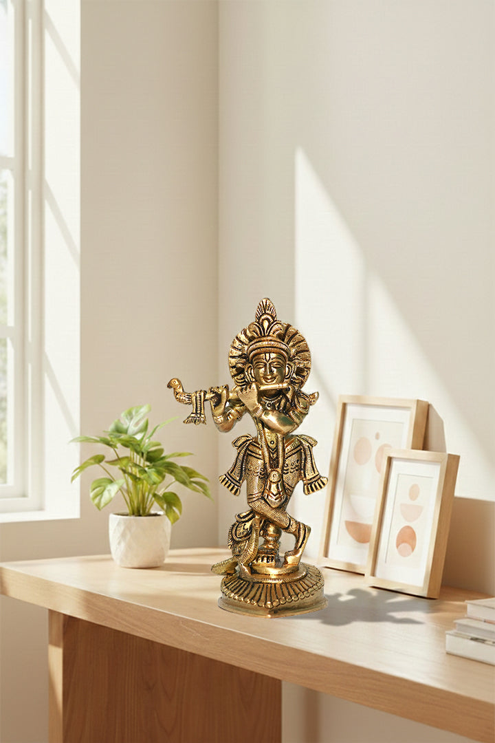 VASTU VARDAN BRASS KRISHNA JI STATUE