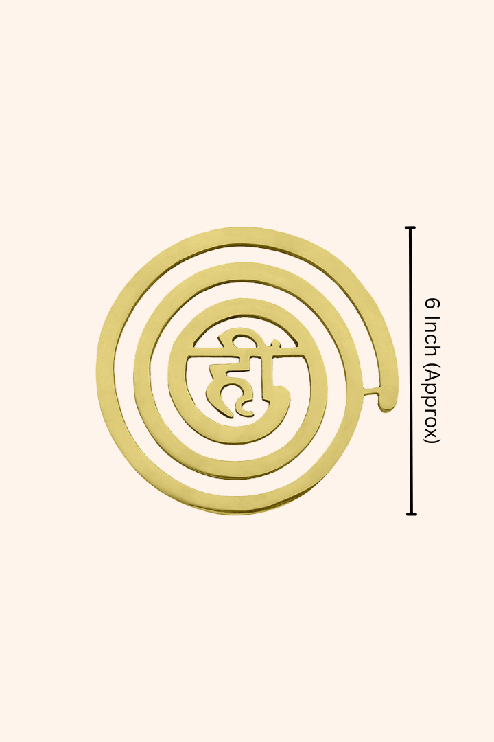 VASTU VARDAN BRASS HII HELIX 6 INCH PACK OF 3