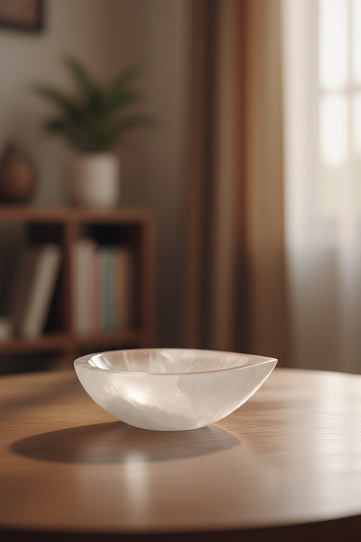 10CM - DIYA SHAPE CRYSTAL BOWL - for Living room décor display & Entrance area