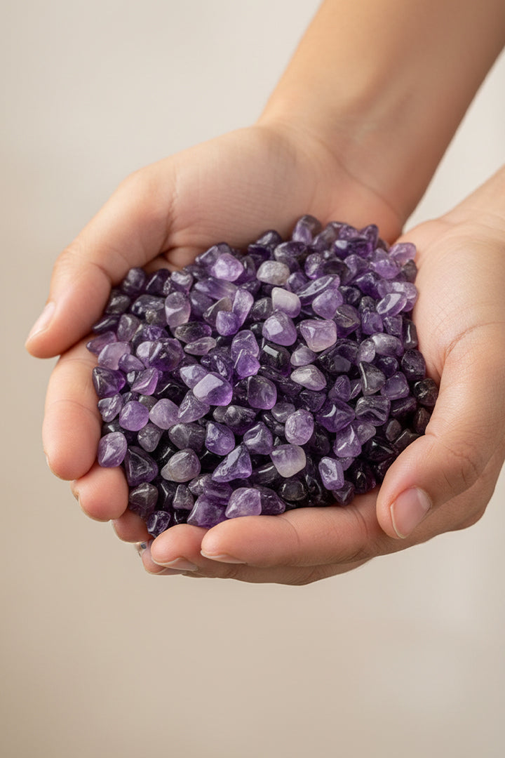 AMETHYST CRYSTAL CHIPS - Calmness, Healing & Positive Energy