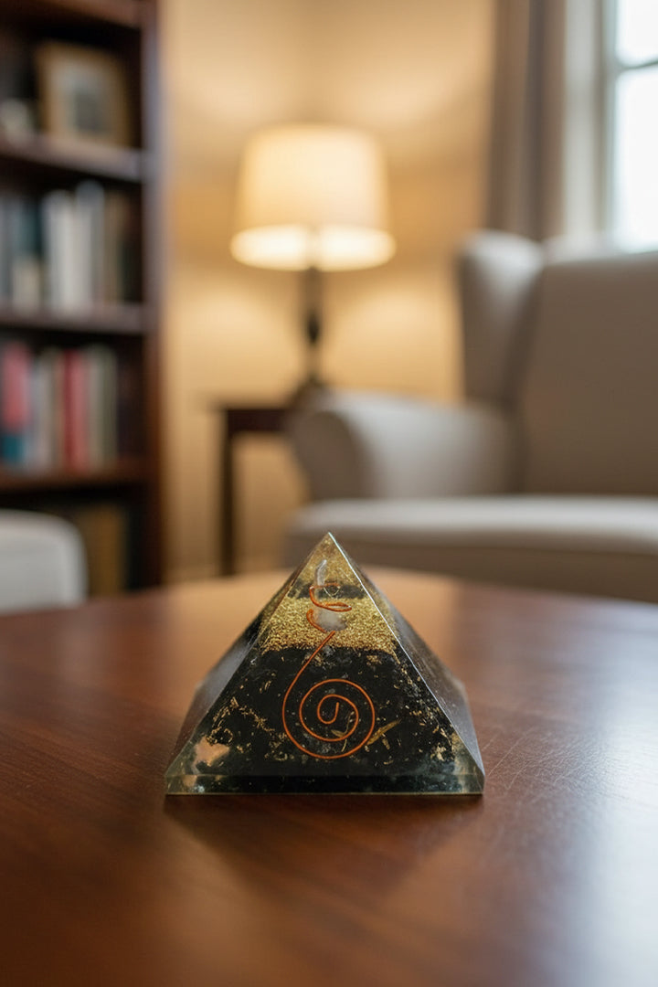 2 INCH BLACK TOURMALINE CRYSTAL PYRAMID - Protection, Balance & Positive Energy