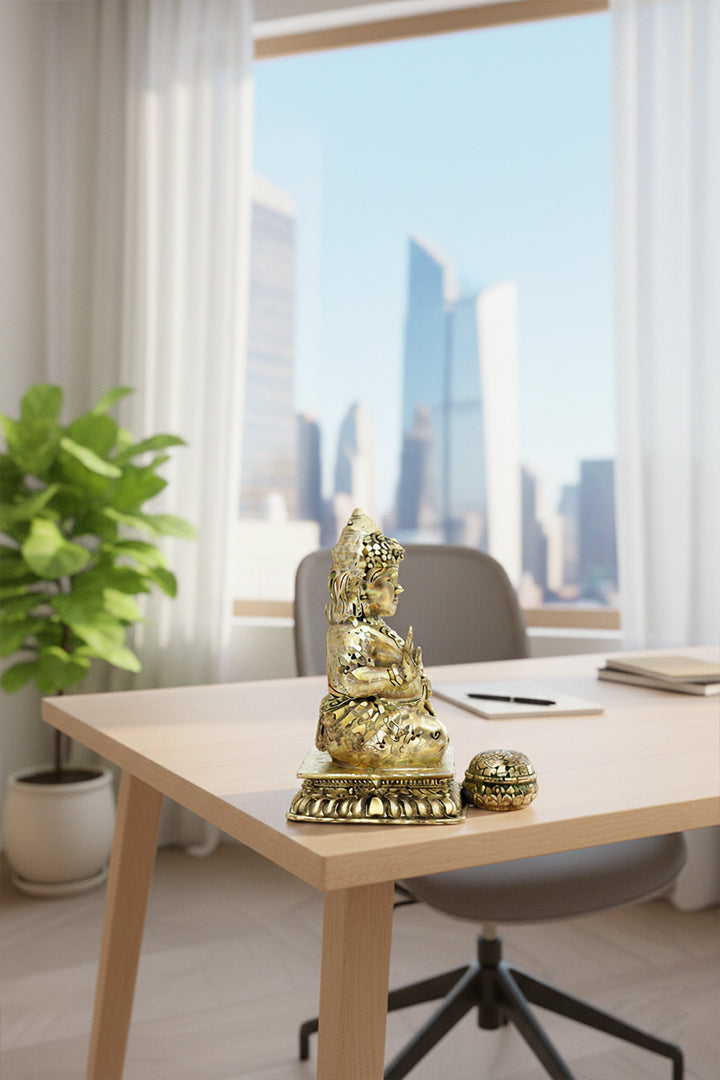 VASTU VARDAN BRASS DHAN KUBER JI 3 INCH (APPROX)