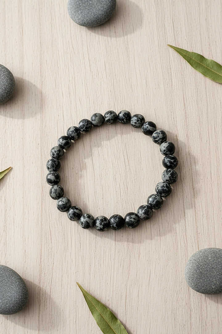 SNOWFLAKE OBSIDIAN BRACELET - Purity, Balance &amp; Protection