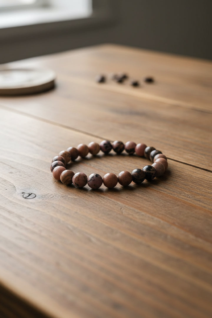RHODONITE BRACELET - Emotional Healing & Inner Balance