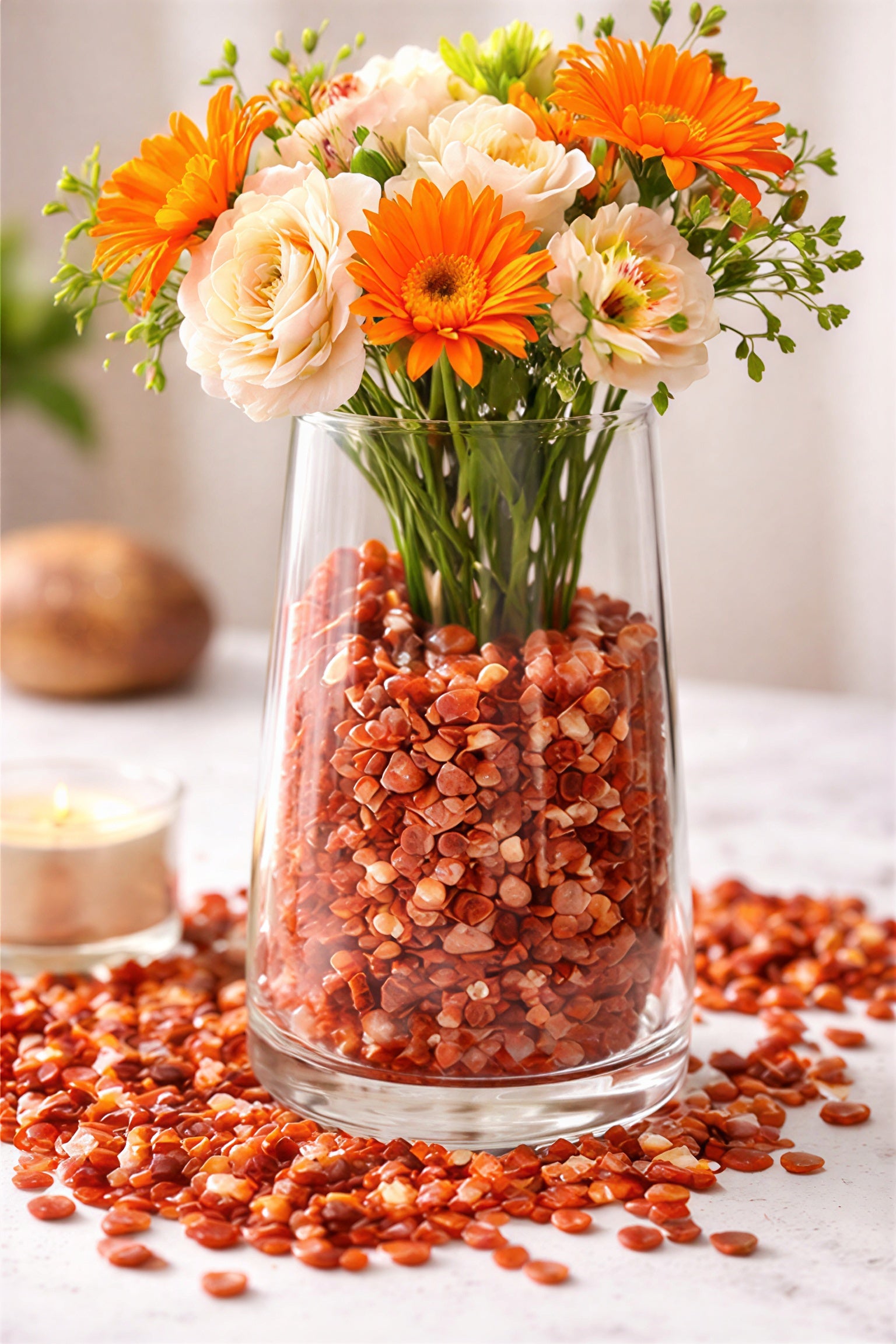 CARNELIAN CRYSTAL CHIPS - Strongly associated with the sacral chakra