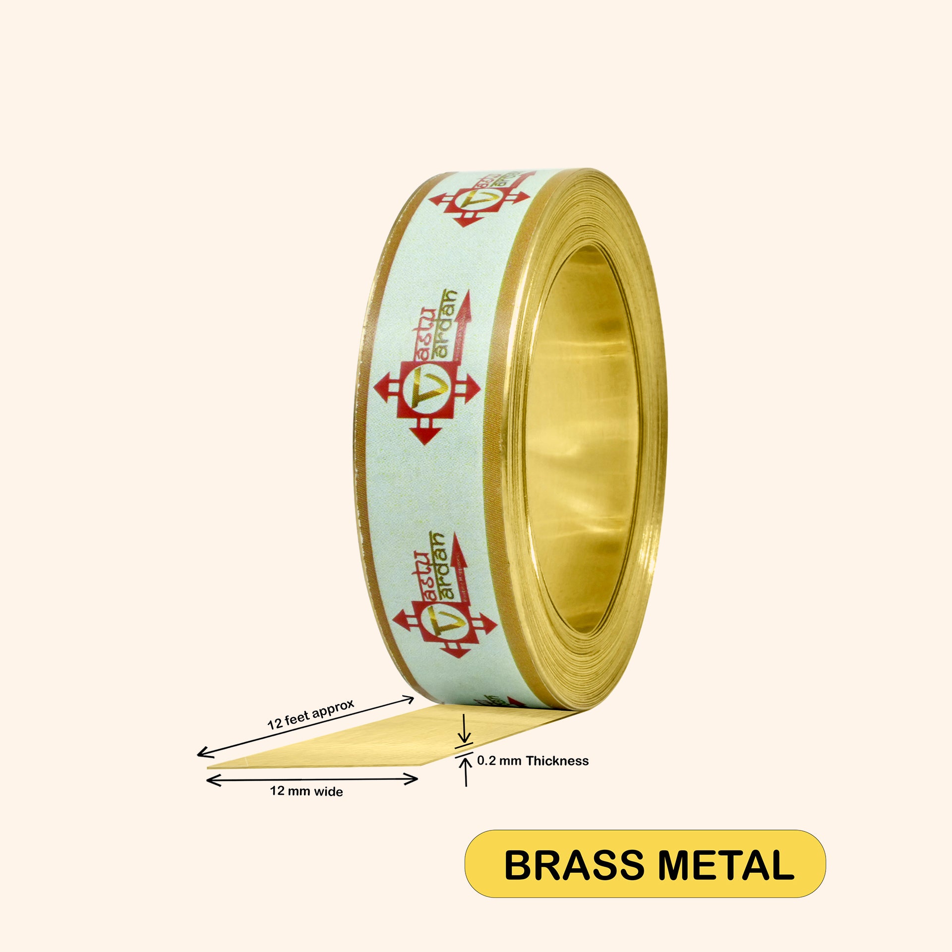 VASTU VARDAN 12 FEET 0.5 INCH BRASS STRIP