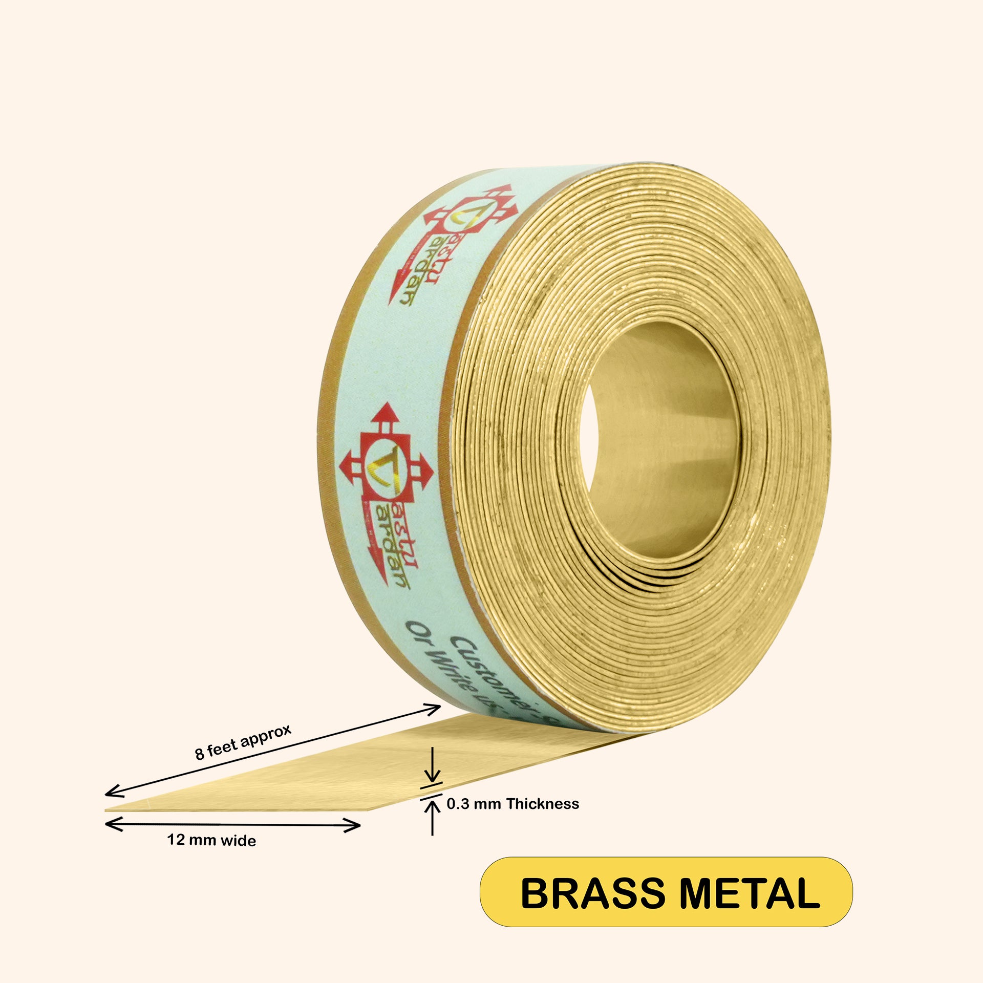 VASTU VARDAN 8 FEET 0.5 INCH BRASS STRIP