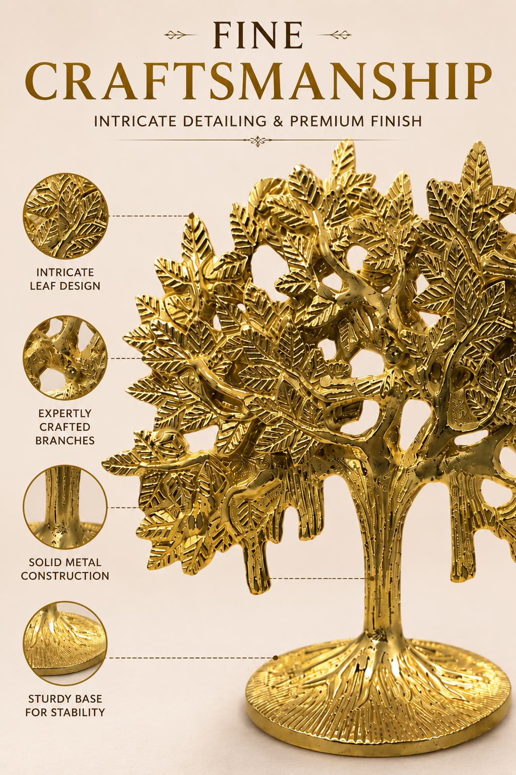 KALPAVRIKSHA TREE BRASS STATUE