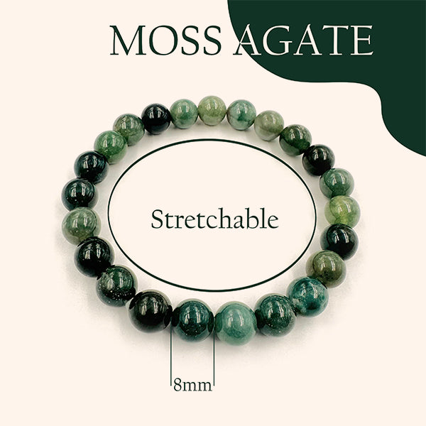 VASTU VARDAN MOSS AGATE BRACELET