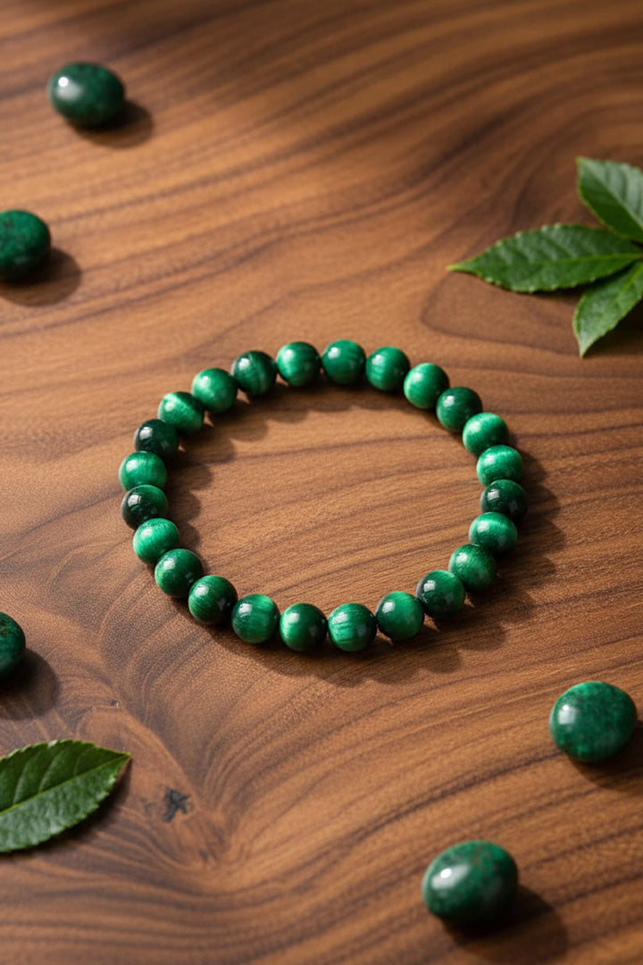 GREEN TIGER EYE BRACELET - Prosperity, Growth & Confidence