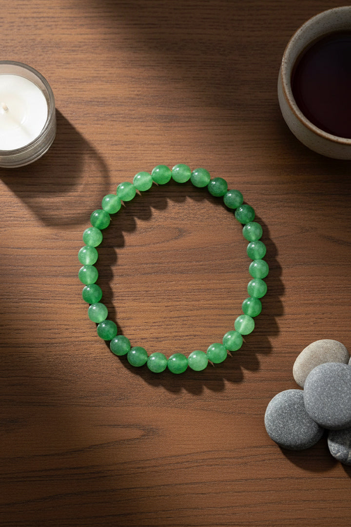 GREEN AVENTURINE BRACELET -  Prosperity & Emotional Balance