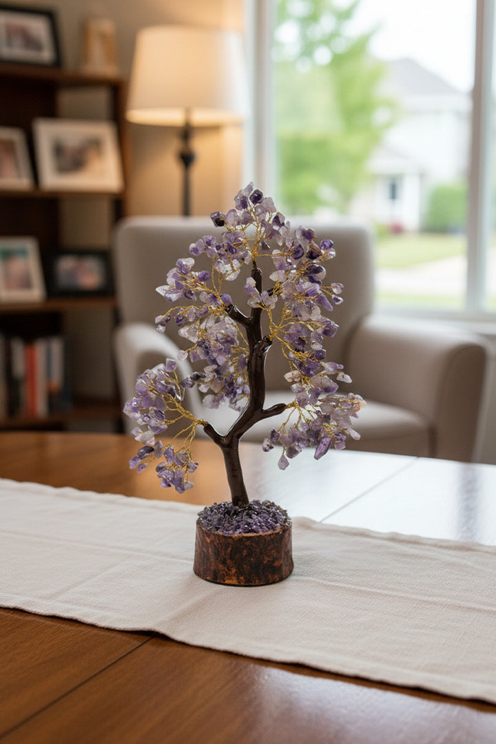 AMETHYST  TREE  300  BEADS -  Tree for Calmness &  Positive Energy