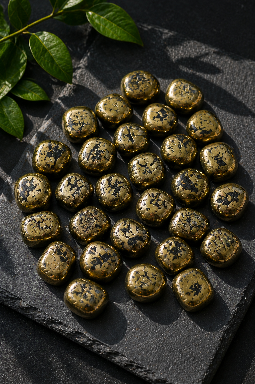 GOLDEN PYRITE CRYSTAL TUMBLE - 100 GRAM - Promotes overall health &  positivity