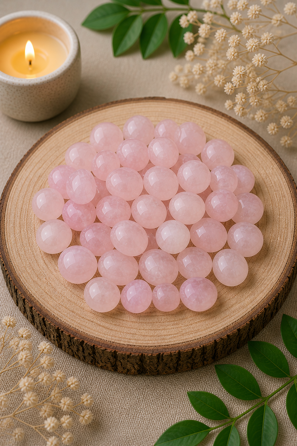 ROSE QUARTZ CRYSTAL TUMBLE 100 GRAM - Encourages self-love & confidence