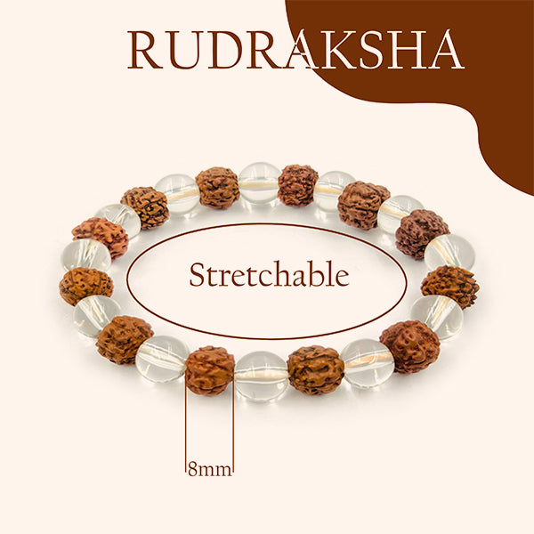 VASTU VARDAN CLEAR QUARTZ CRYSTAL WITH RUDRAKSH BRACELET
