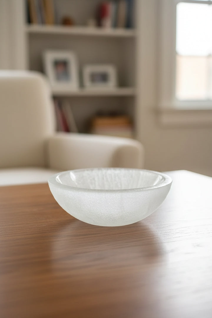 3 INCHES (ROUND SHAPE) - NATURAL SELENITE BOWL FOR CRYSTAL CHARGING – Crystal Cleansing & Energy Recharging Tool