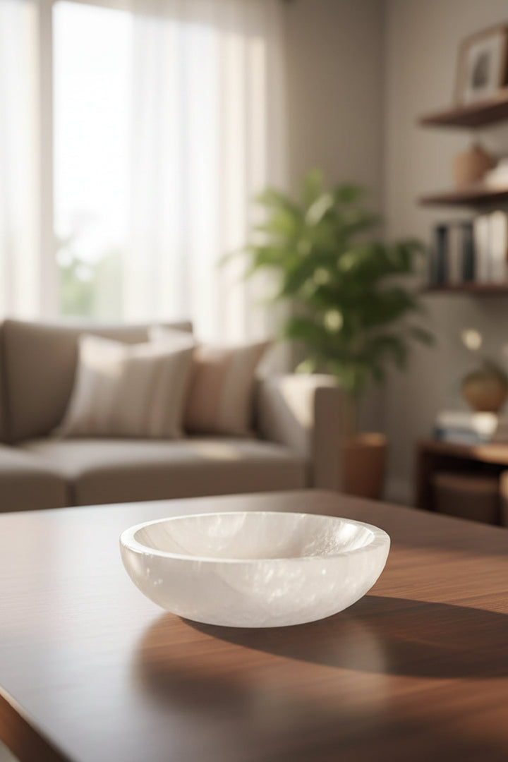 15CM - ROUND CRYSTAL BOWL - Beautiful décor piece for home, altar, &  workspace