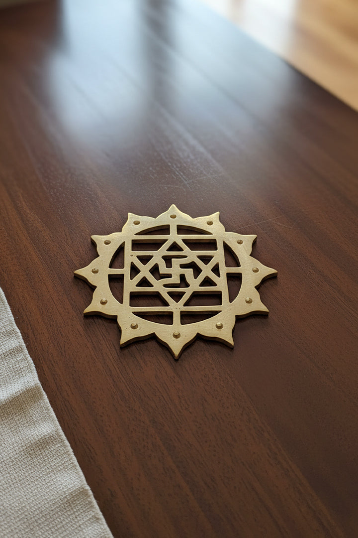 VASTU VARDAN BRASS KAMAL SATIYA HELIX 6 INCH