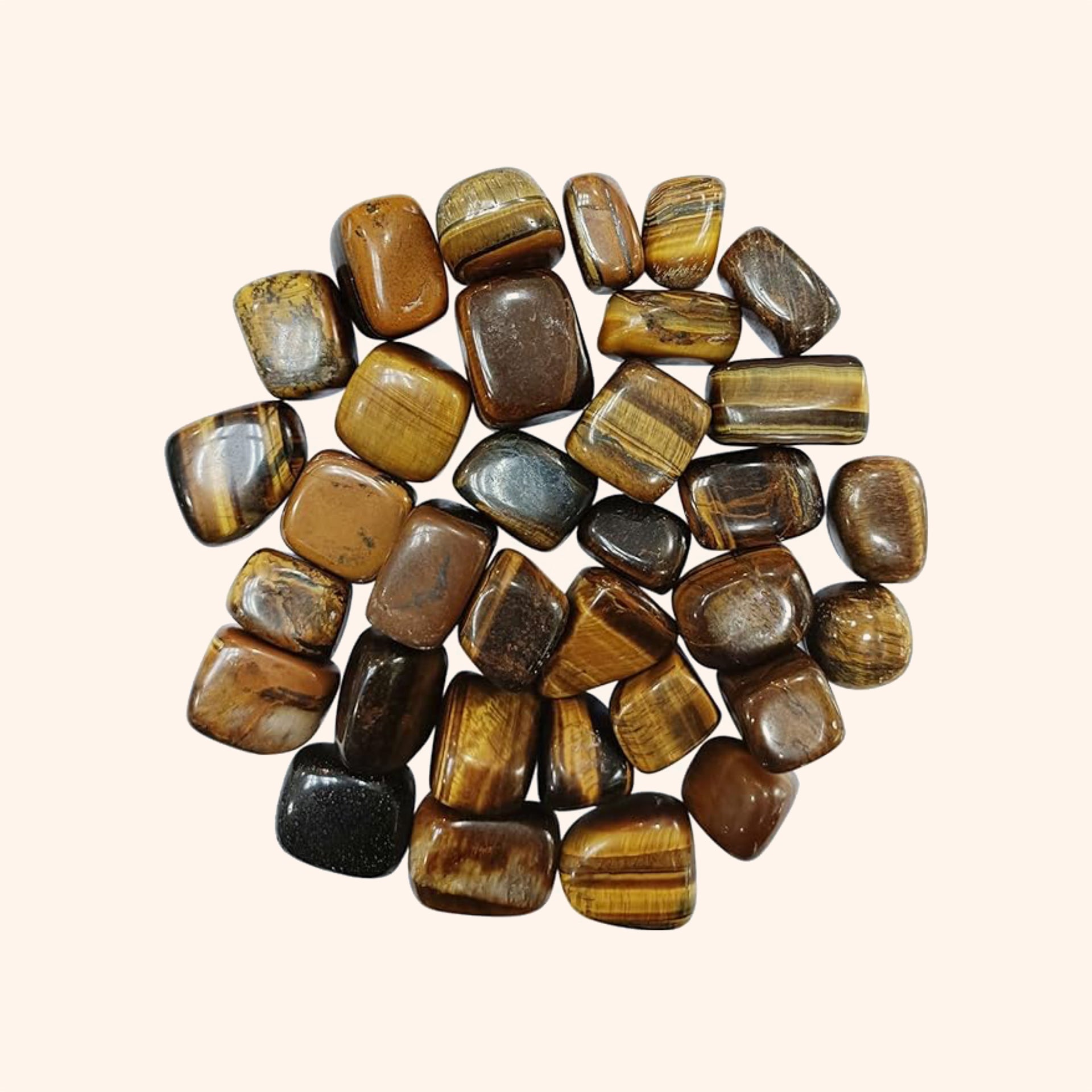 VASTU VARDAN CRYSTAL TIGER EYE TUMBLE 100 GRAM