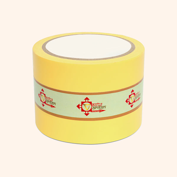 YELLOW VASTU CORRECTION TAPE | 3 INCH | LENGTH- 16 METER APPROX | TOILET VASTU REMEDY | PACK OF 1