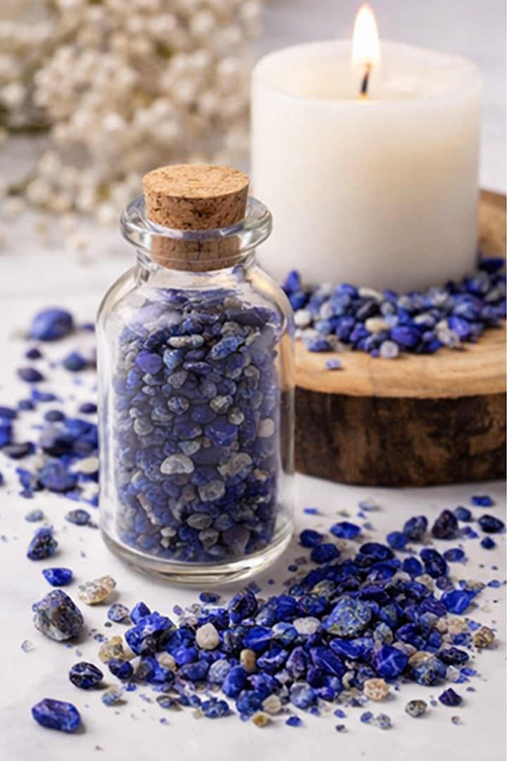 LAPIS LAZULI CRYSTAL CHIPS -For Healing, Décor & Energy Balance