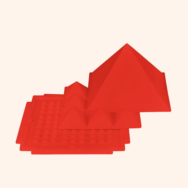 RED 3 LAYER PLASTIC PYRAMID