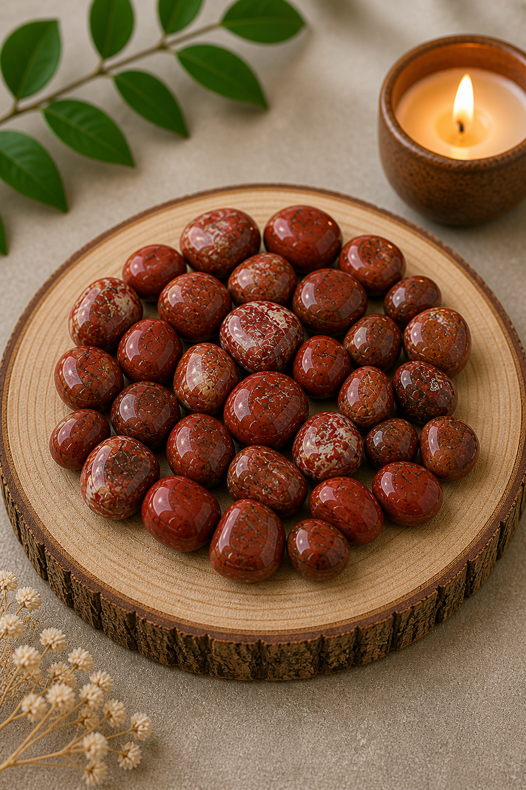 RED JASPER CRYSTAL TUMBLE 100 GRAM -  Grounding, Strength & Stability
