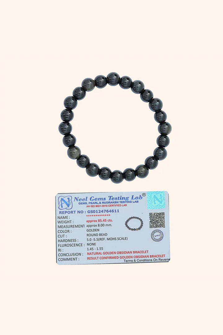 GOLDEN OBSIDIAN BRACELET -  Protection, Manifestation & Inner Power