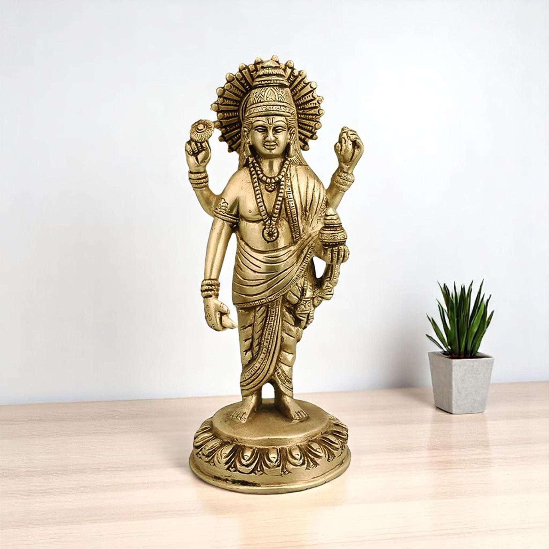 VASTU VARDAN BRASS DHANVANTRI STATUE