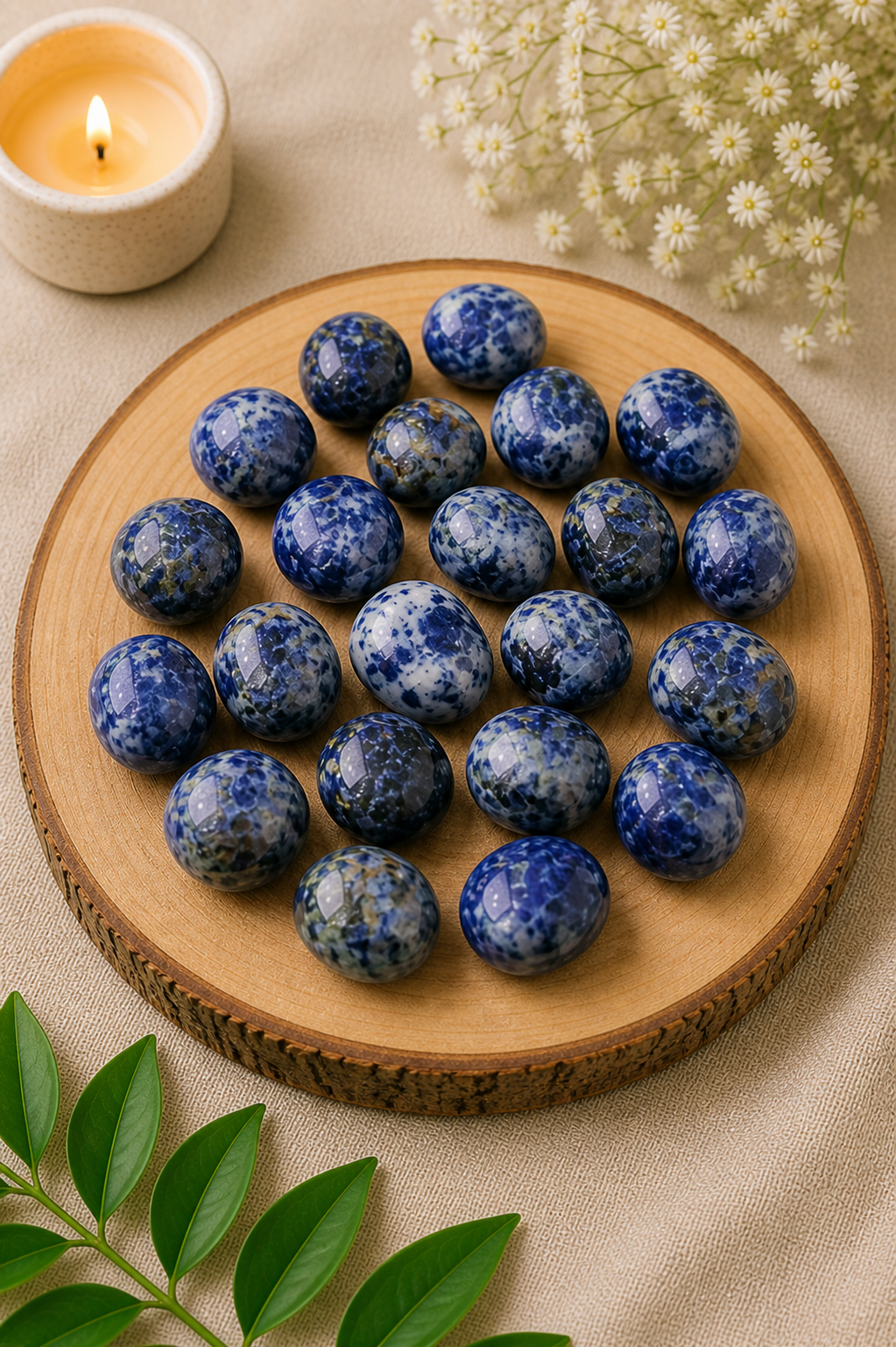 SODALITE CRYSTAL TUMBLE - 100 GRAM - Suitable for gifting & spiritual collections