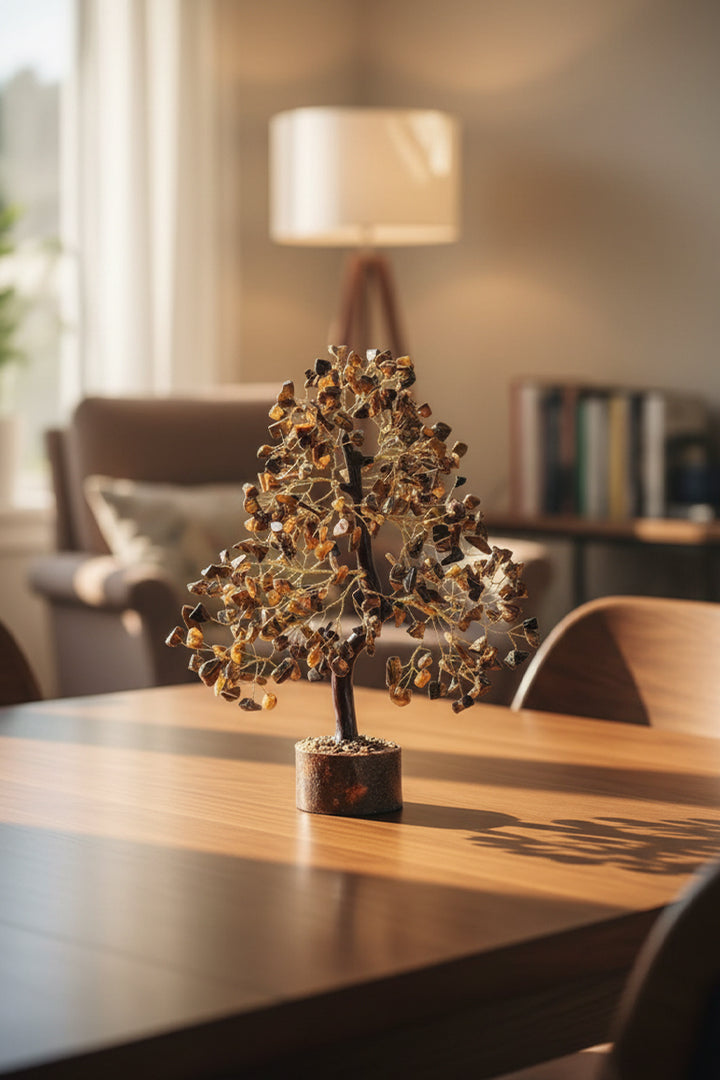 TIGER EYE TREE 600 BEADS -  For Confidence-Boosting &  Home And Office Decor