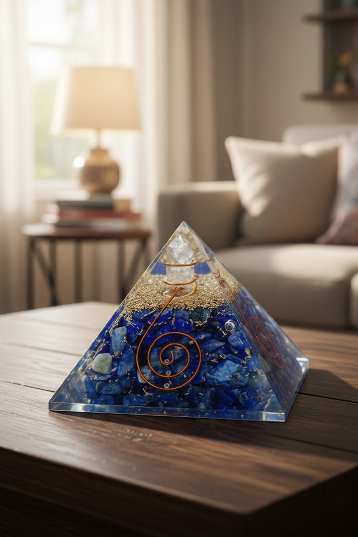 2 INCH LAPIS LAZULI CRYSTAL PYRAMID - Energy, Clarity & Spiritual Balance