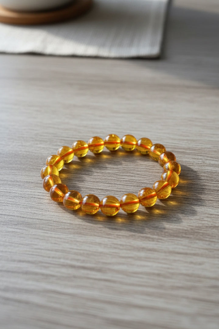 NATURAL CITRINE BRACELET - 10 MM - Wealth, Confidence & Positivity