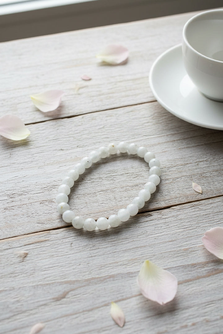 WHITE RAINBOW BRACELET - Emotional Balance & Intuition