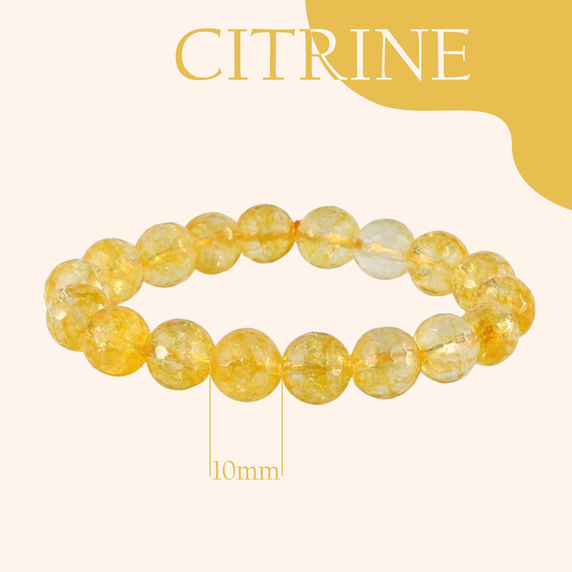 VASTU VARDAN CITRINE 10 MM BRACELET