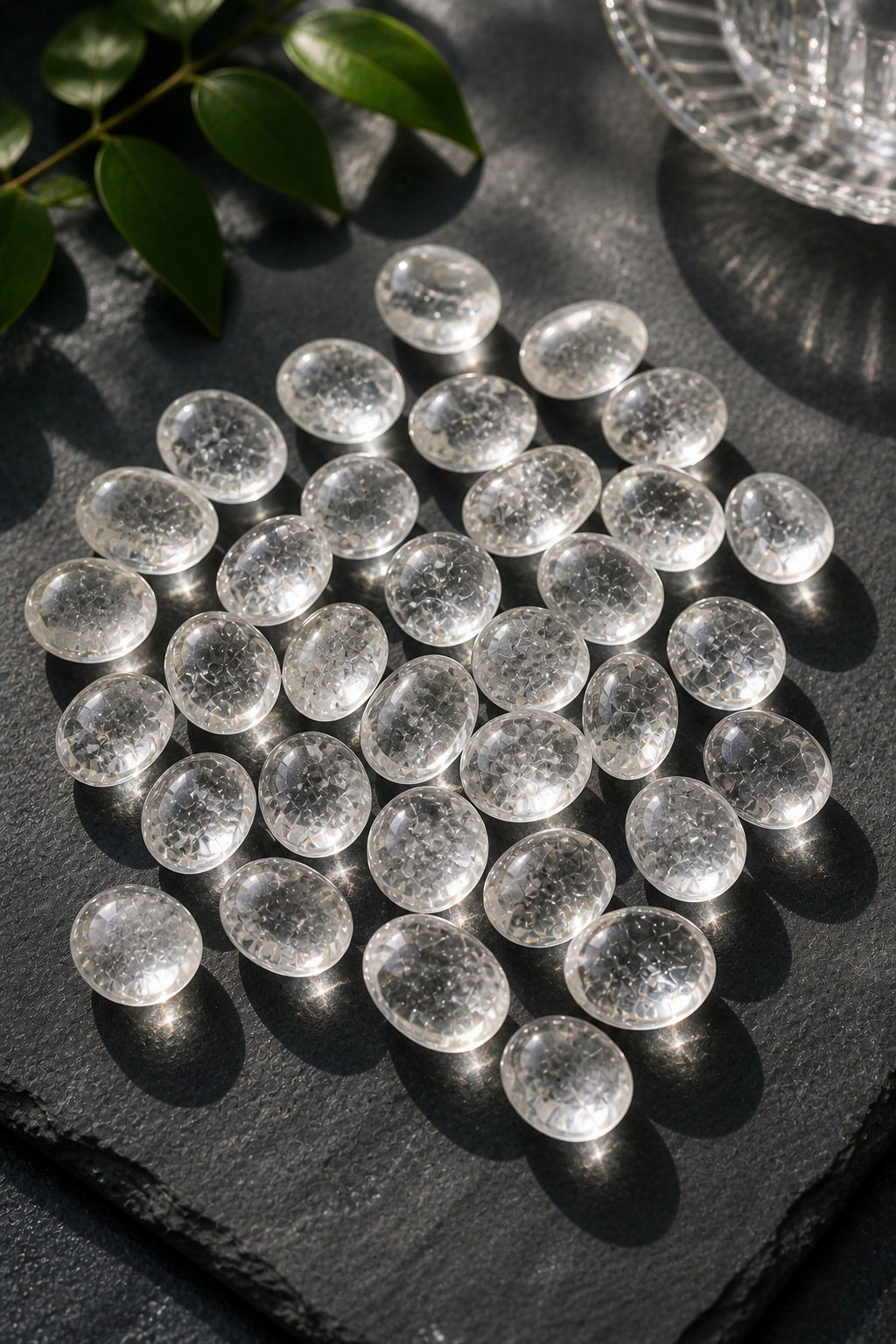 CLEAR QUARTZ CRYSTAL TUMBLE 100 GRAM - Ideal for meditation &  healing practices