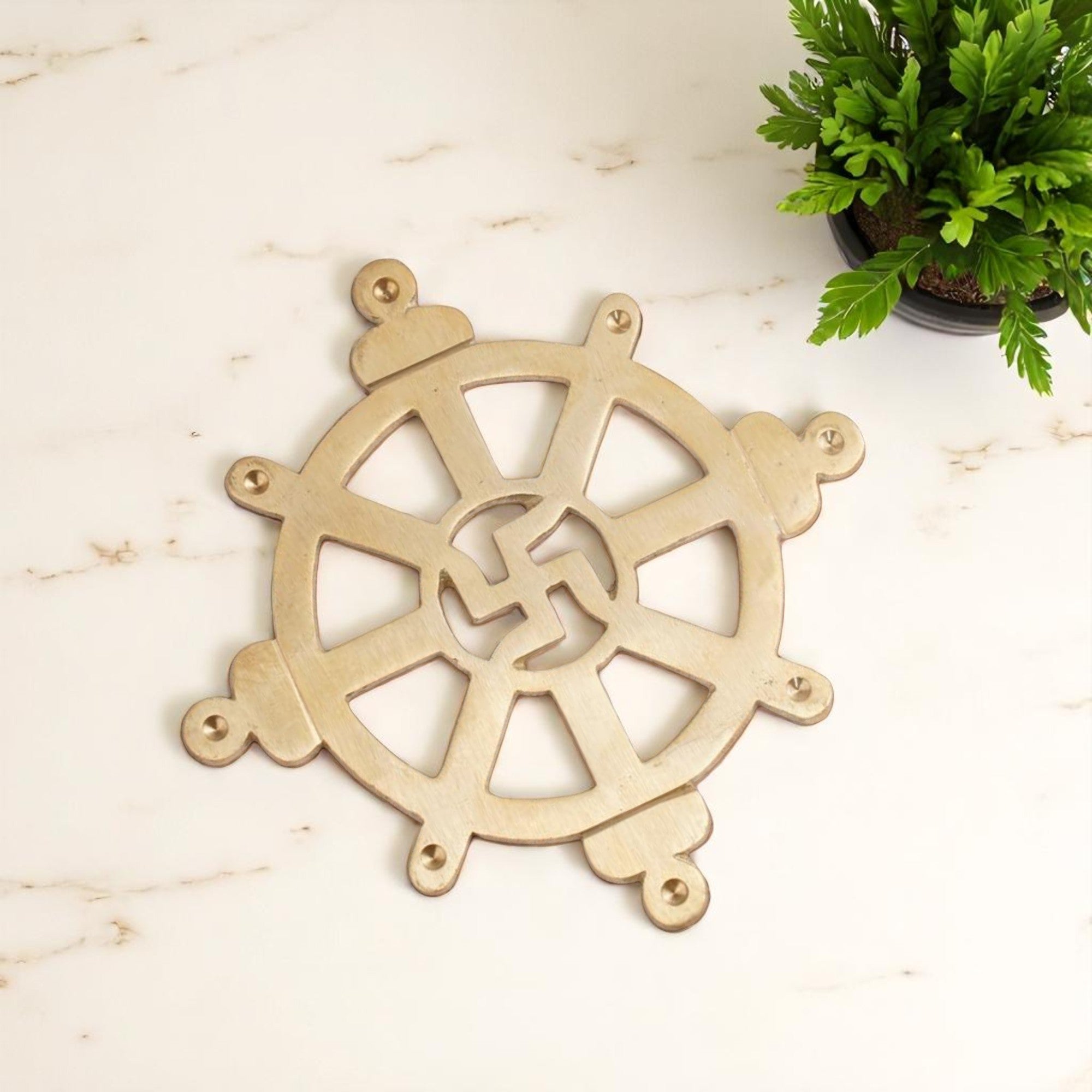 VASTU VARDAN BRASS CHAKRA SATIYA HELIX (4.5 INCH)