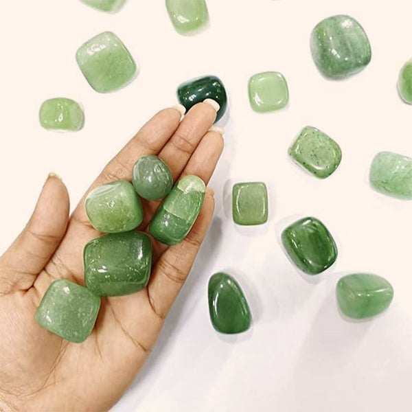 VASTU VARDAN CRYSTAL GREEN AVENTURINE TUMBLE 100 GRAM