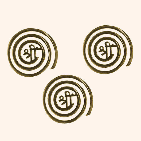 BRASS SHREE HELIX 4 INCH SET 3