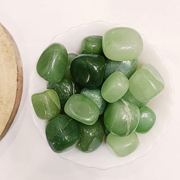 VASTU VARDAN CRYSTAL GREEN AVENTURINE TUMBLE 100 GRAM
